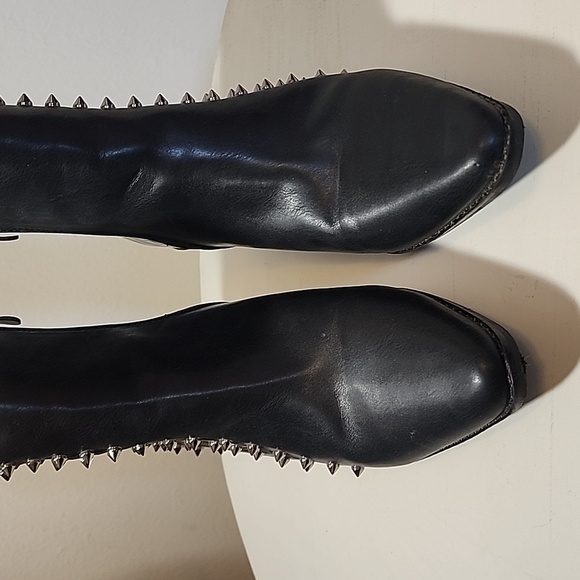 La Bottine Souriante spiked pointed toe ankle black boots size 38 - Picture 2 of 11